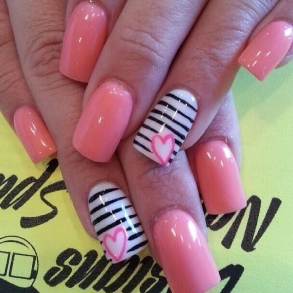 50+ Lovely Valentine's Day Nail Art Ideas 76 Valentines Day Nails 2017 73 50+ Lovely Valentine's Day Nail Art Ideas - 76