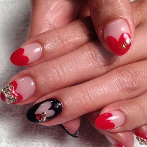50+ Lovely Valentine's Day Nail Art Ideas 77 Valentines Day Nails 2017 74 50+ Lovely Valentine's Day Nail Art Ideas - 77
