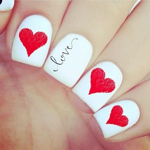 50+ Lovely Valentine's Day Nail Art Ideas 84 Valentines Day Nails 2017 81 50+ Lovely Valentine's Day Nail Art Ideas - 84