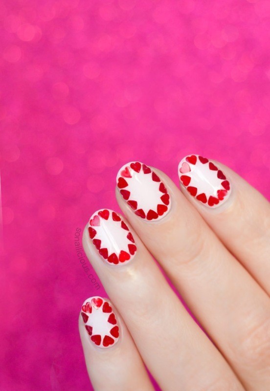 Valentines-Day-Nails-2017-9 50+ Lovely Valentine's Day Nail Art Ideas 2020
