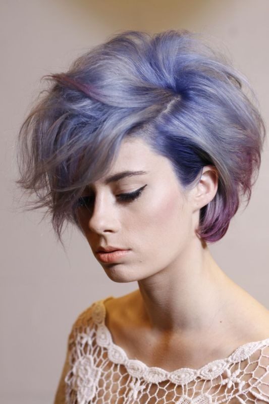 blonde-and-pastels-1 80+ Marvelous Color Ideas for Women with Short Hair