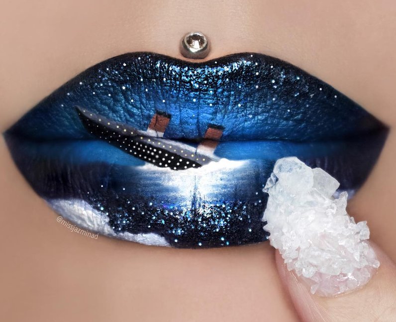 15 Creative Lip Makeup Art Trends 13 lip art titanic 1468406454 view 0 15 Creative Lip Makeup Art Trends - 13