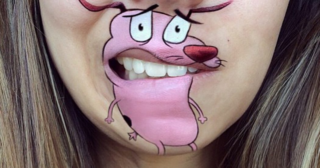 make-up-face-paint-cartoon-character-lips-laura-jenkinson-fb 16 Creative Lip Makeup Art Trends in 2022
