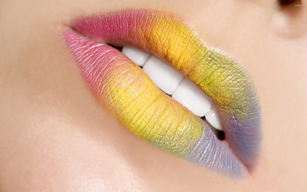 7. Rainbow Lipstick Kiss Tattoo - wide 11