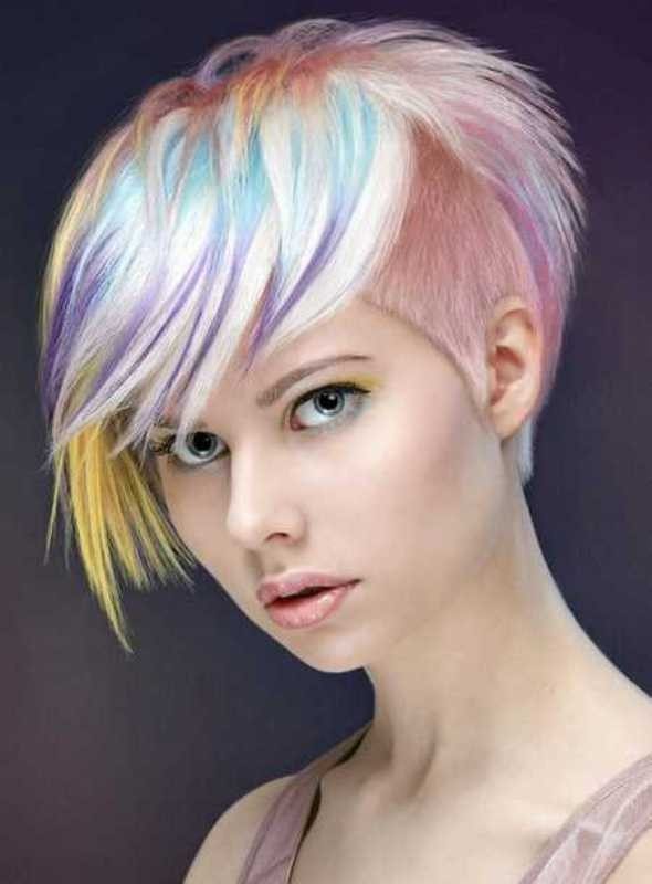 several-colors-10 80+ Marvelous Color Ideas for Women with Short Hair