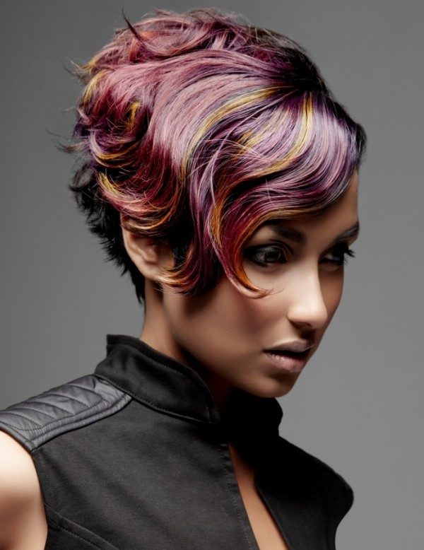 several-colors-15 80+ Marvelous Color Ideas for Women with Short Hair