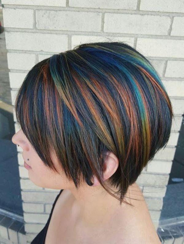 several-colors-16 80+ Marvelous Color Ideas for Women with Short Hair