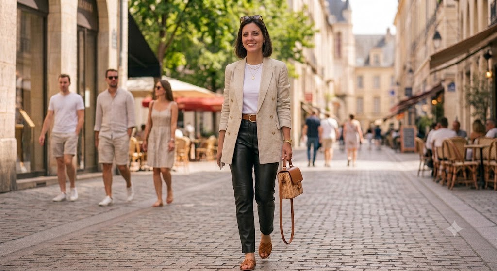 19 Stylish Blazer Outfit Ideas to Copy Now 22 Blazer with Leather Pants for woman 19 Stylish Blazer Outfit Ideas to Copy Now - 22
