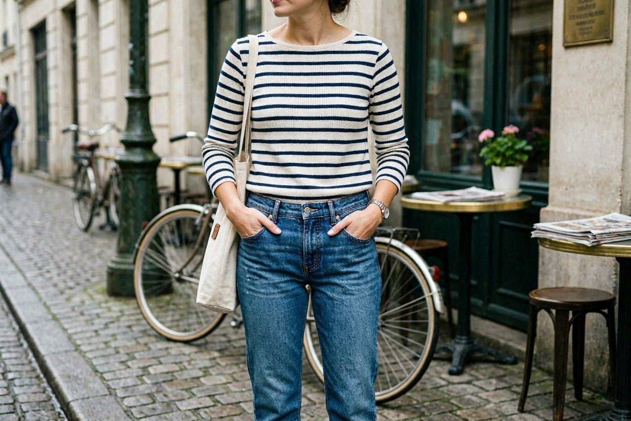 Top 18 Awesome Striped Outfit Ideas for Different Occasions 6 Classic Striped Shirt with Jeans Top 18 Awesome Striped Outfit Ideas for Different Occasions - 6