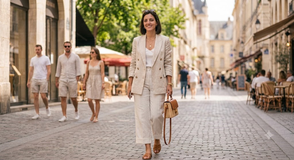 19 Stylish Blazer Outfit Ideas to Copy Now 18 Linen Blazer Summer Look 19 Stylish Blazer Outfit Ideas to Copy Now - 18