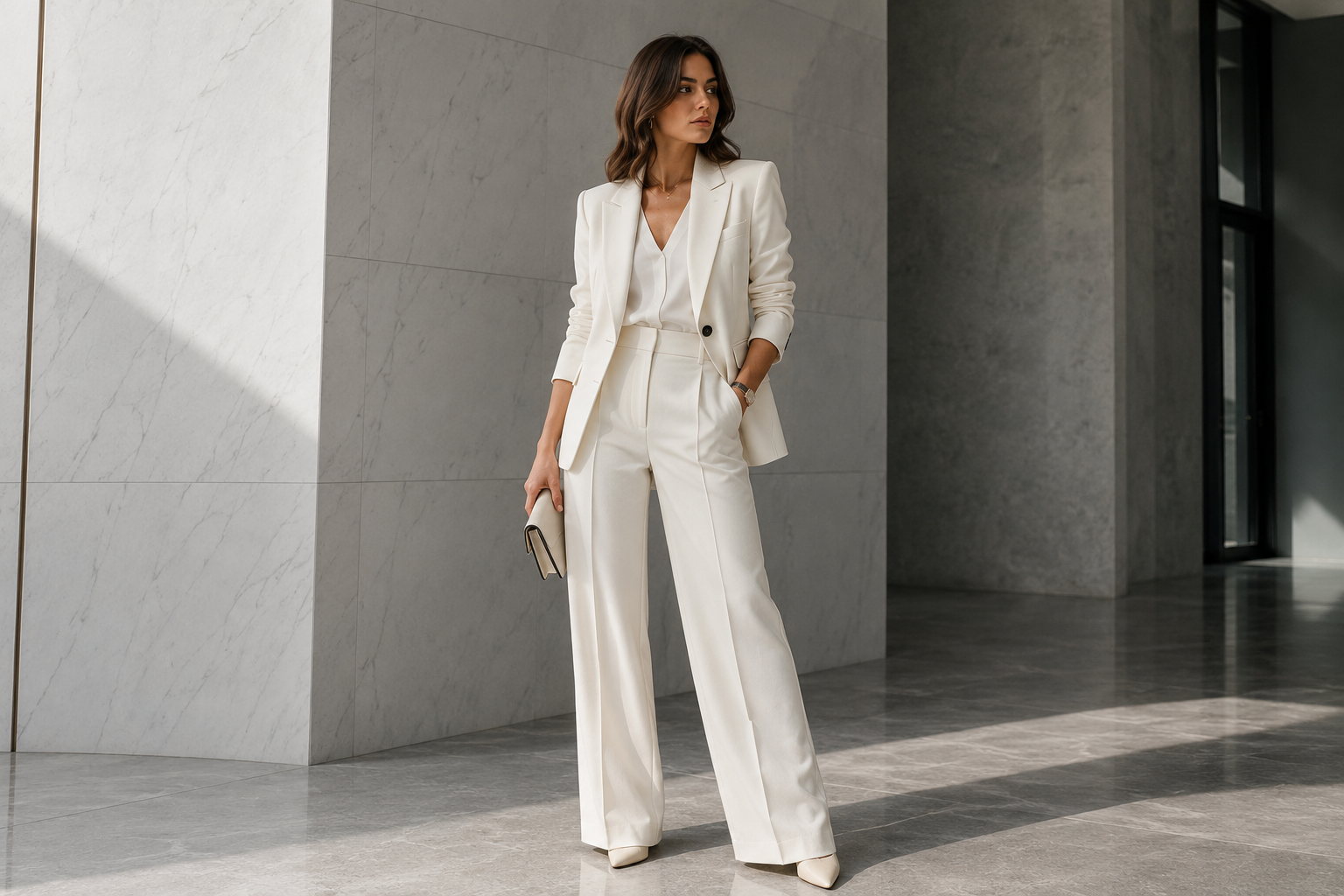 19 Stylish Blazer Outfit Ideas to Copy Now 6 Monochrome Blazer Suit 19 Stylish Blazer Outfit Ideas to Copy Now - 6
