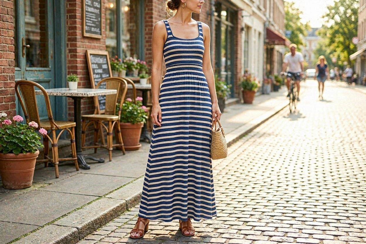 Top 18 Awesome Striped Outfit Ideas for Different Occasions 9 Striped Maxi Dress Top 18 Awesome Striped Outfit Ideas for Different Occasions - 9