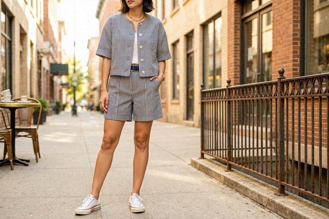 Top 18 Awesome Striped Outfit Ideas for Different Occasions 16 Striped Shorts Outfit Top 18 Awesome Striped Outfit Ideas for Different Occasions - 16