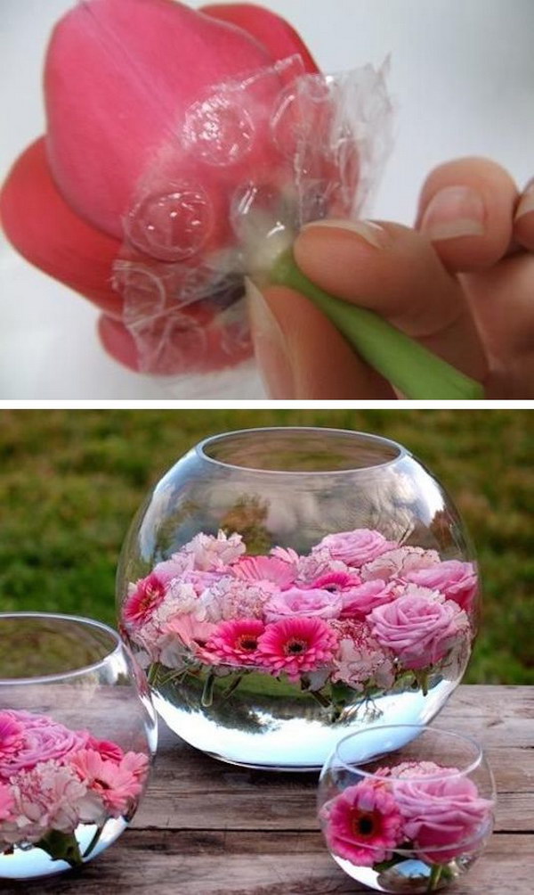 DIY floating flowers 8 Creative DIY Decor Ideas for a Fancy-looking home - 6