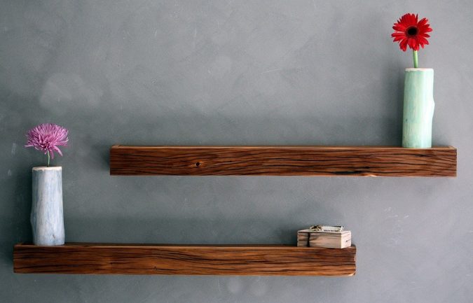 Floating-Shelves-Mantel-675x433 11 Charming Rustic Home Decors & Living Sets Trends in 2020
