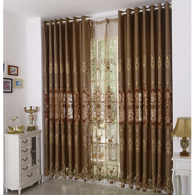Vintage Brown Color Jacquard Elegant Curtains CMT04271313123 1 20+ Hottest Curtain Design Ideas - 49