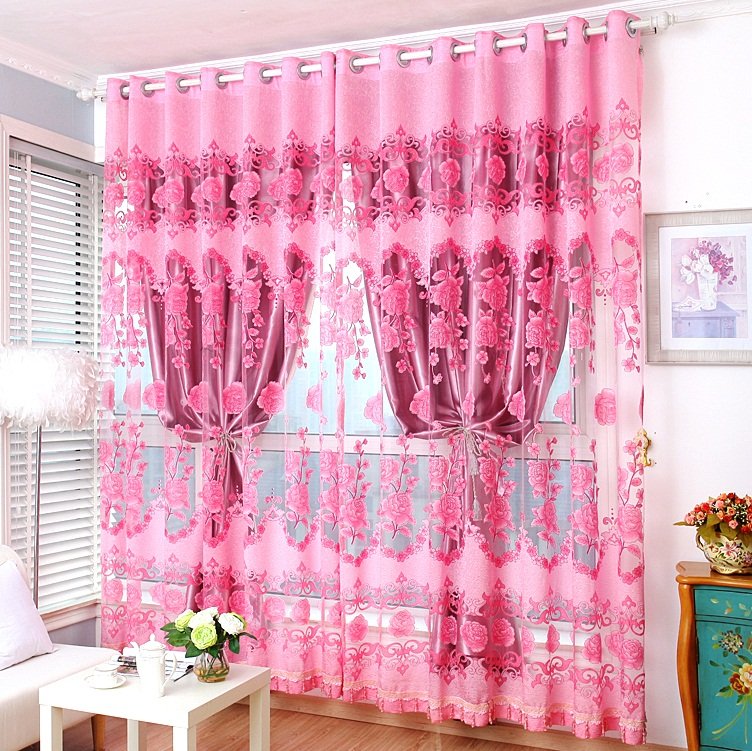 american wedding room warm sun shade cloth gauze curtains finished bedroom living room floor to ceiling windows cloth pink room curtains blinds 587641 987 20+ Hottest Curtain Design Ideas - 91