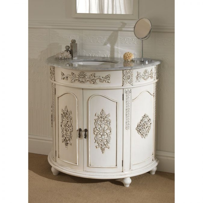 15 Stylish Bedroom & Bathroom Vanities DIY Ideas 20 antique vanity bathroom 15 Stylish Bedroom & Bathroom Vanities DIY Ideas - 20