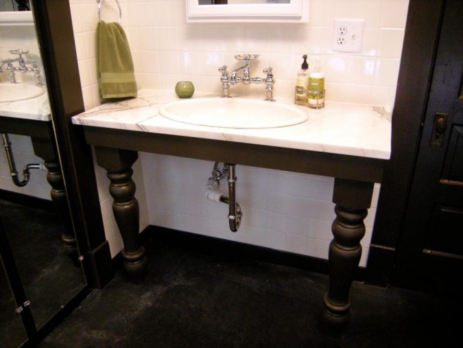 bathroom vanity table 15 Stylish Bedroom & Bathroom Vanities DIY Ideas - 11