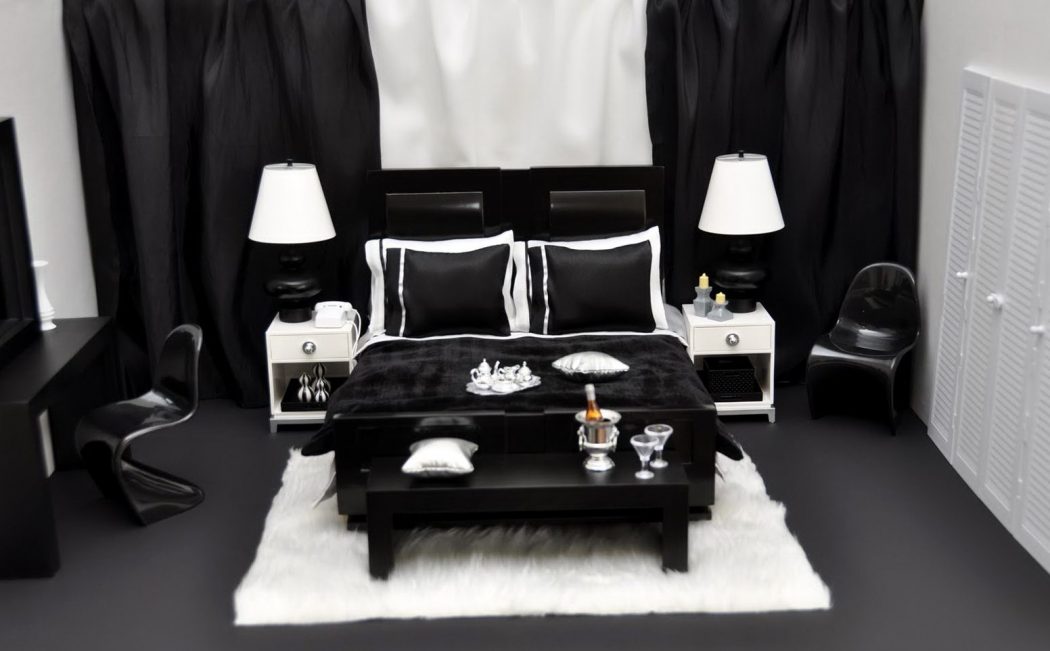 black-and-red-bedroom-decor-white-wall-and-roof-top-double-set-table-lamp-elegant-inspired-bedside-lamps-white-fashionable-bed-sets-white-roof-top 20+ Hottest Curtain Design Ideas for 2021