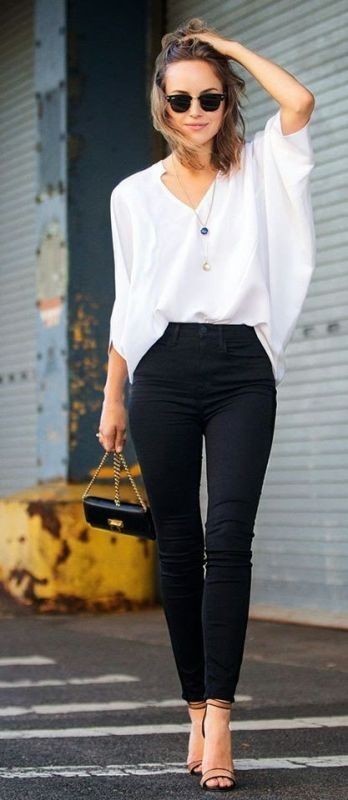black-and-white-color-combination-4-1 87+ Elegant Office Outfit Ideas for Business Ladies in 2021