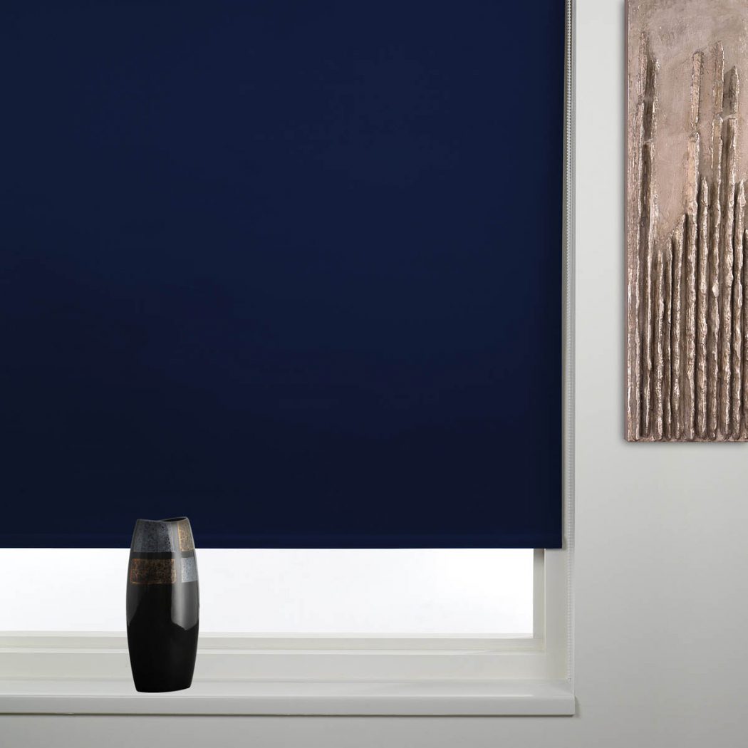 blackout navy blue roller blind 20+ Hottest Curtain Design Ideas - 24