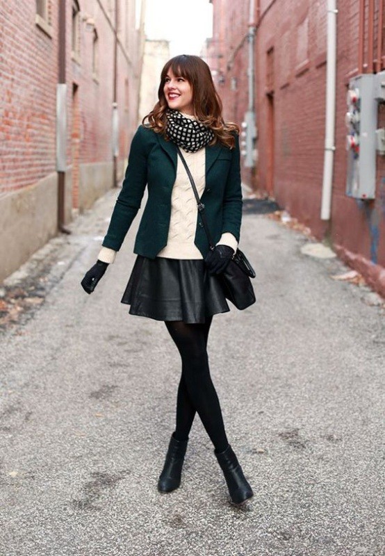 boots-and-tights-6-2 83+ Fall & Winter Office Outfit Ideas for Business Ladies in 2022