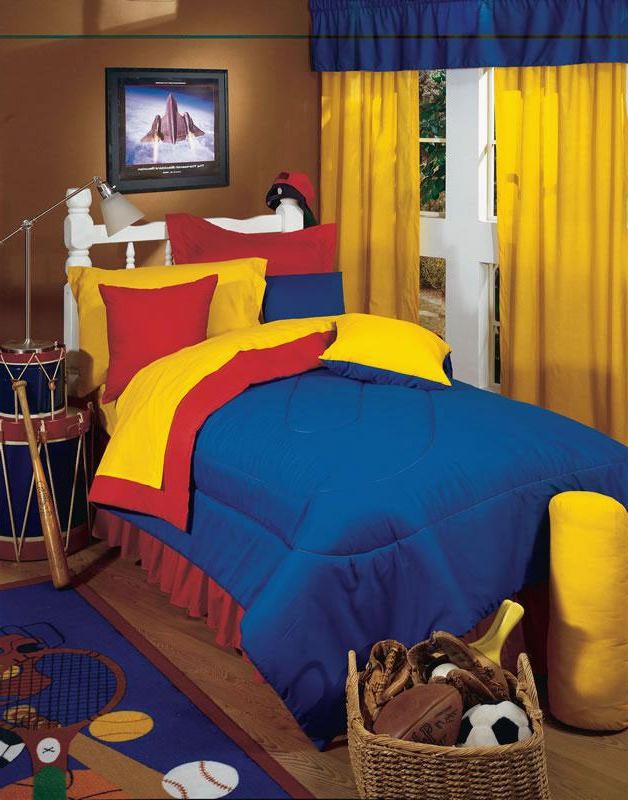 bright yellow and blue drapes 20+ Hottest Curtain Design Ideas - 118