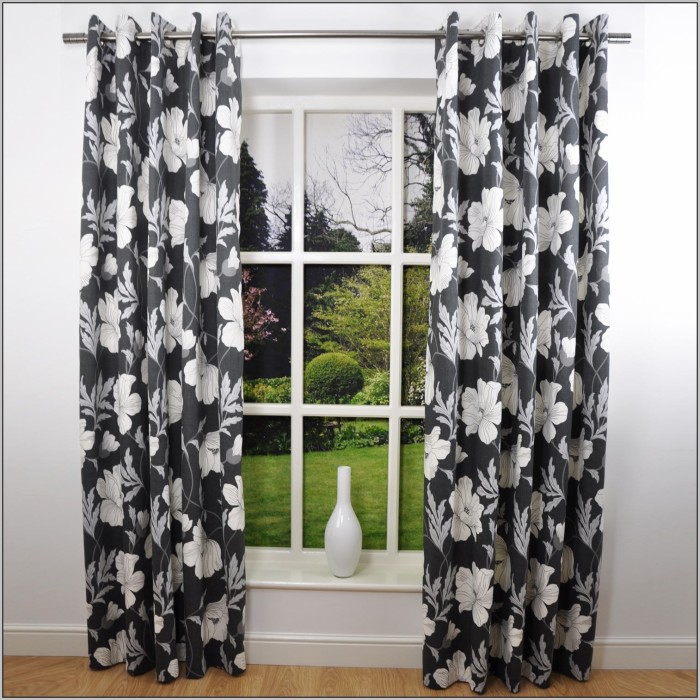 curtains black and white floral 20+ Hottest Curtain Design Ideas - 35