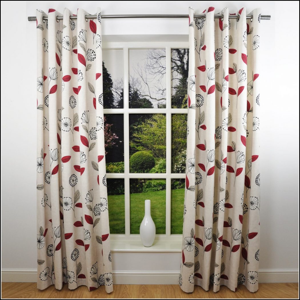 gray and red curtains 20+ Hottest Curtain Design Ideas - 153