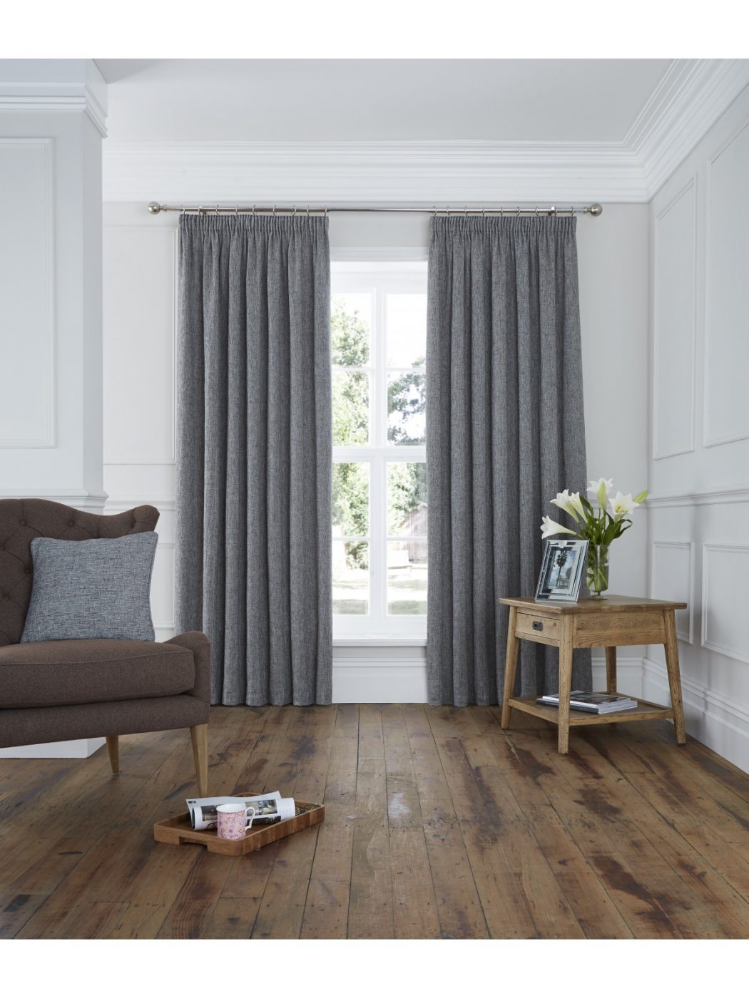 lucerne plain pencil pleat curtain grey 1 20+ Hottest Curtain Design Ideas - 98