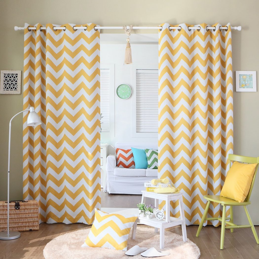 mustard-yellow-ikat-curtains 20+ Hottest Curtain Design Ideas for 2021