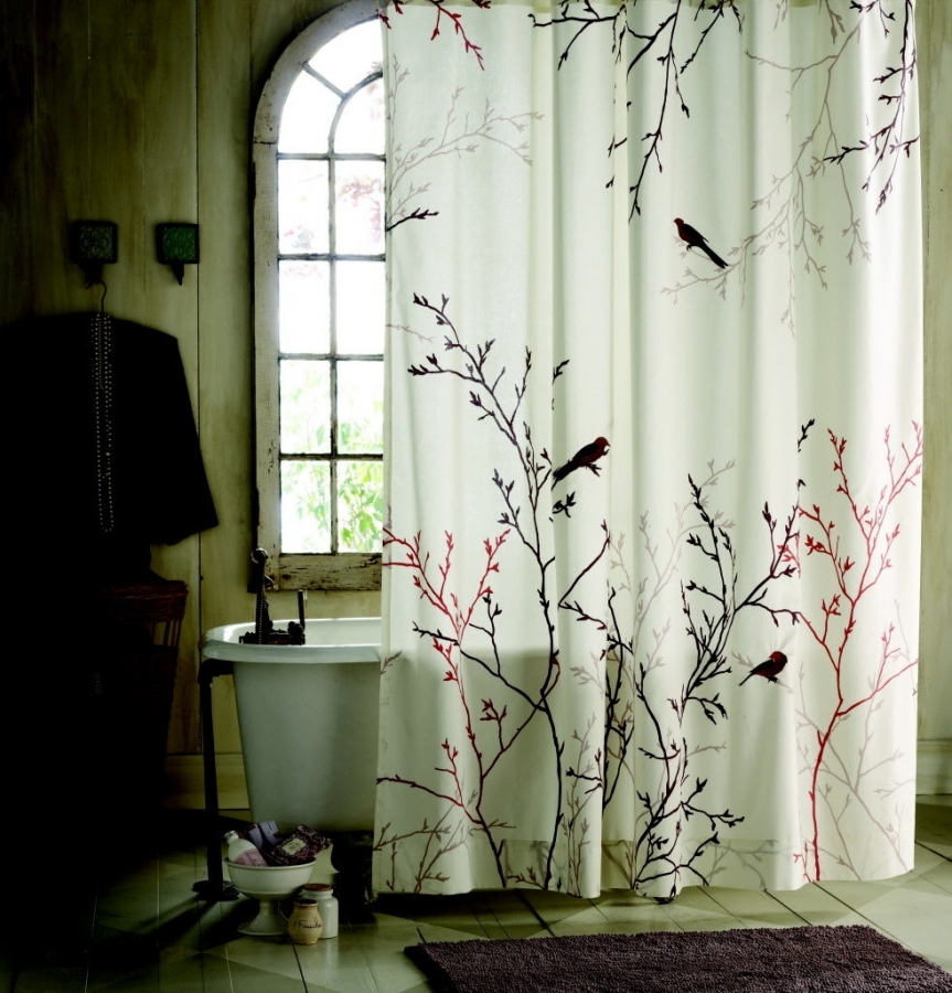 nature inspired shower curtain bathroom leaf nature inspired within best nature themed shower curtains 20+ Hottest Curtain Design Ideas - 112