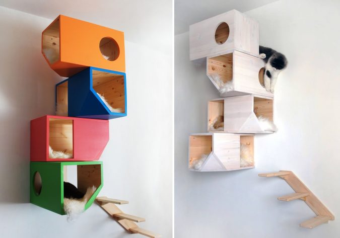 Catissa-geometric-design-for-cats-675x473 15+ Cat Furniture Pieces for Cat Lovers in 2022