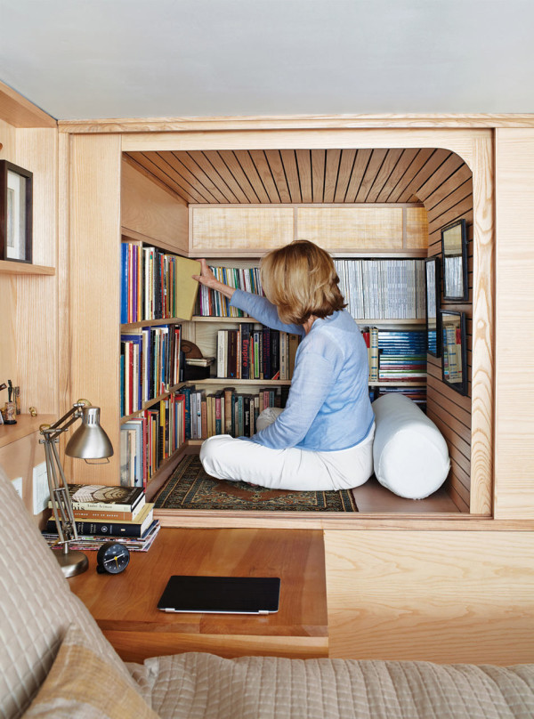 Reading-Nook 15 Interior Design Tips & Ideas for Narrow Small Spaces