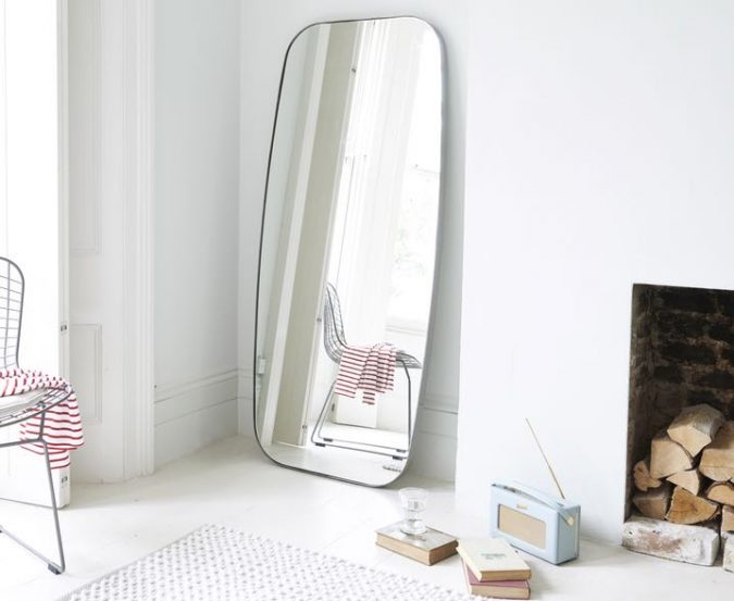 bedroom inigo floor mirror loaf curved living contemporary modern 15 Interior Design Tips & Ideas for Narrow Small Spaces - 10