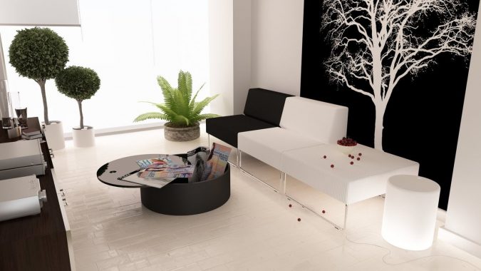 14 Hottest Interior Designers Trends 13 black white living green accents 1 14 Hottest Interior Designers Trends - 13