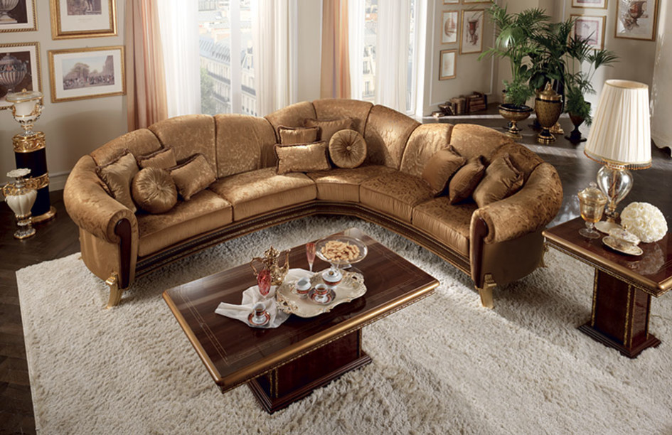 brown leather traditional sectional sofa with cushions and rectangle coffe table 5 Outdated Home Decor Trends That Are Coming Again - 33