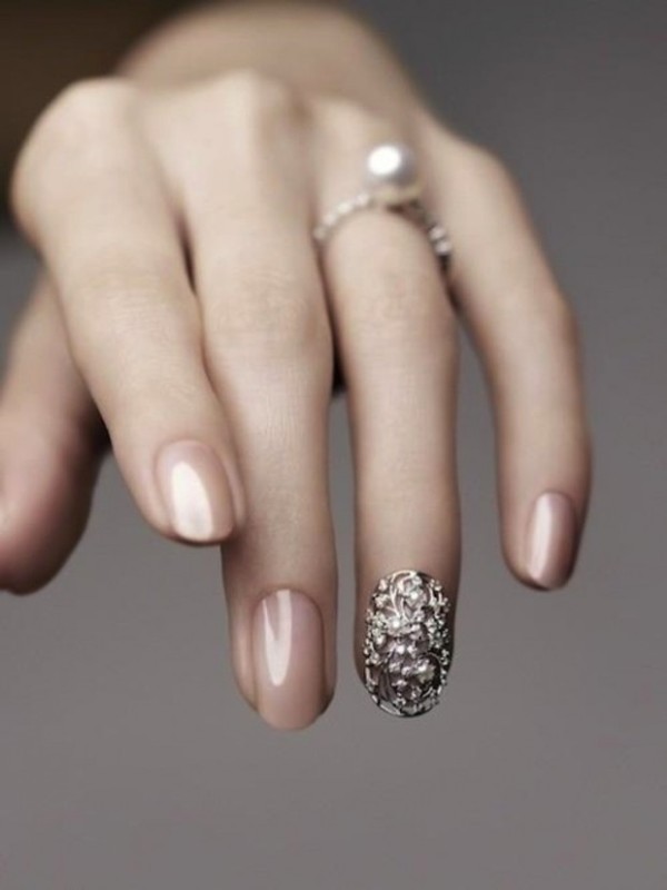 embellished nails 2 16+ Lovely Nail Polish Trends for Spring & Summer - 22