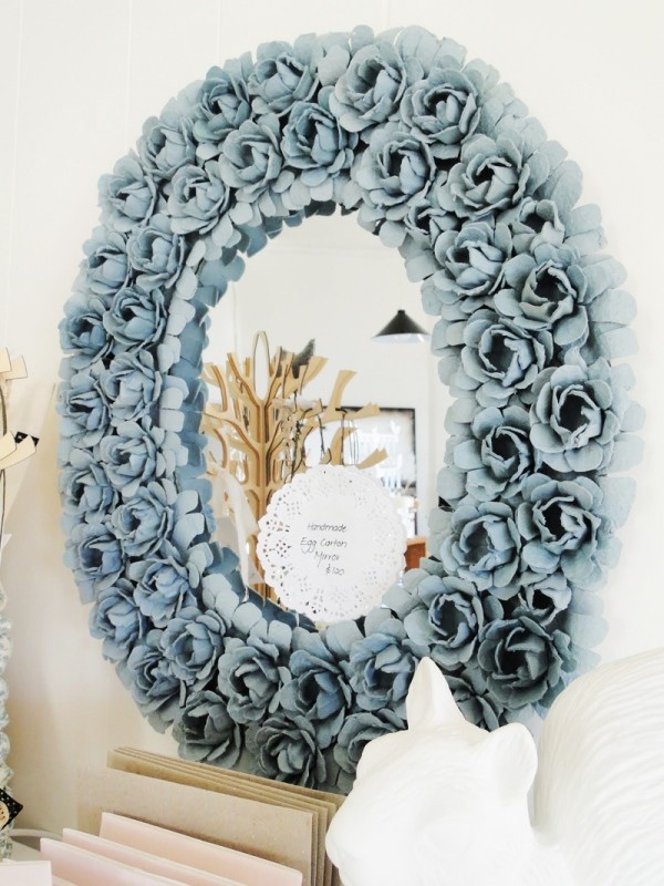 35 Unexpected & Creative Handmade Mother's Day Gift Ideas 6 handmade egg carton mirror 35 Unexpected & Creative Handmade Mother's Day Gift Ideas - 6