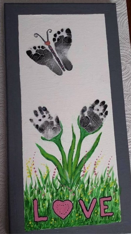 handprint-and-footprint-crafts-and-art-ideas 35 Unexpected & Creative Handmade Mother's Day Gift Ideas