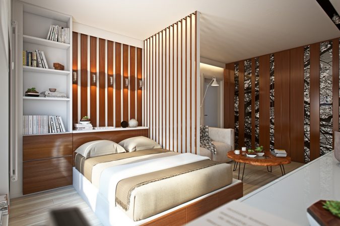 15 Interior Design Tips & Ideas for Narrow Small Spaces 6 interior design divider wall 15 Interior Design Tips & Ideas for Narrow Small Spaces - 6