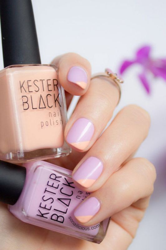 16+ Lovely Nail Polish Trends for Spring & Summer 189 layering two colors 2 16+ Lovely Nail Polish Trends for Spring & Summer - 189