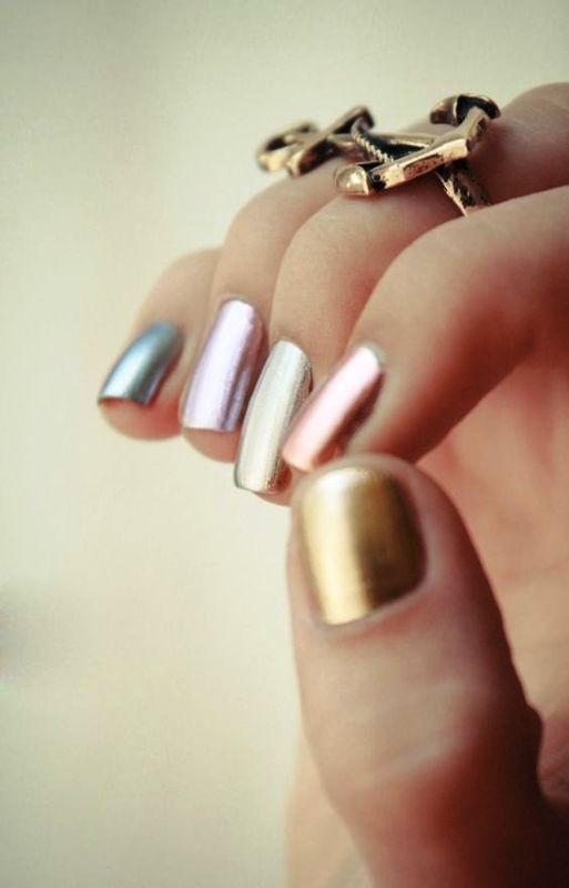 metallic nail art ideas 16+ Lovely Nail Polish Trends for Spring & Summer - 197