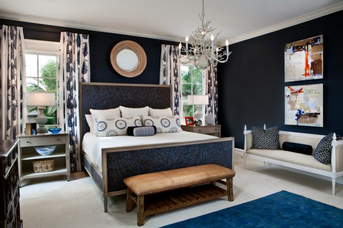 navy blue bedroom home interior design 15+ Latest Interior Design Ideas for Your Home - 36