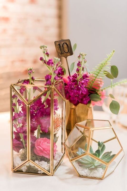 79+ Insanely Stunning Wedding Centerpiece Ideas 55 non traditional wedding vases 19 79+ Insanely Stunning Wedding Centerpiece Ideas - 55