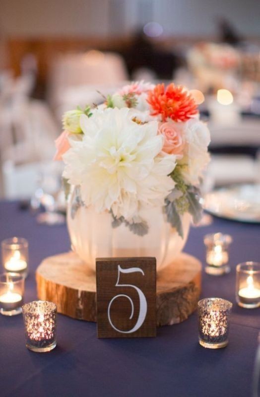 79+ Insanely Stunning Wedding Centerpiece Ideas 26 pumpkin wedding centerpieces 79+ Insanely Stunning Wedding Centerpiece Ideas - 26