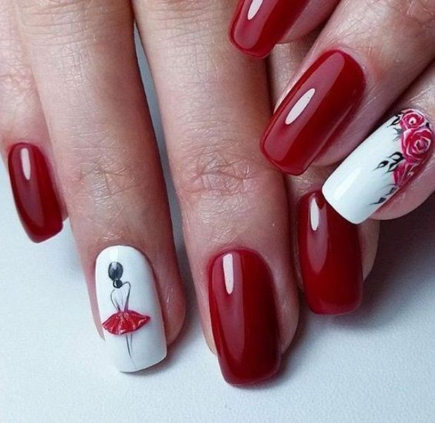 red nails 1 16+ Lovely Nail Polish Trends for Spring & Summer - 215