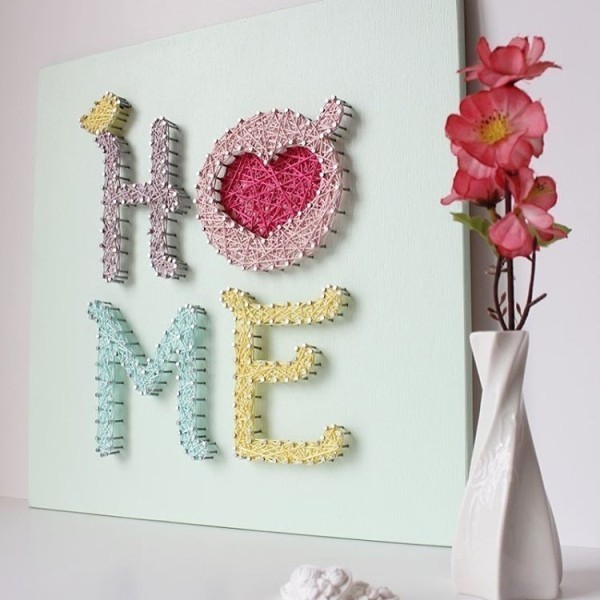 string-art 35 Unexpected & Creative Handmade Mother's Day Gift Ideas