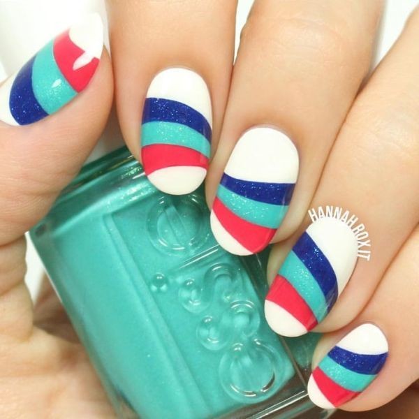 16+ Lovely Nail Polish Trends for Spring & Summer 108 striped nails 12 16+ Lovely Nail Polish Trends for Spring & Summer - 108
